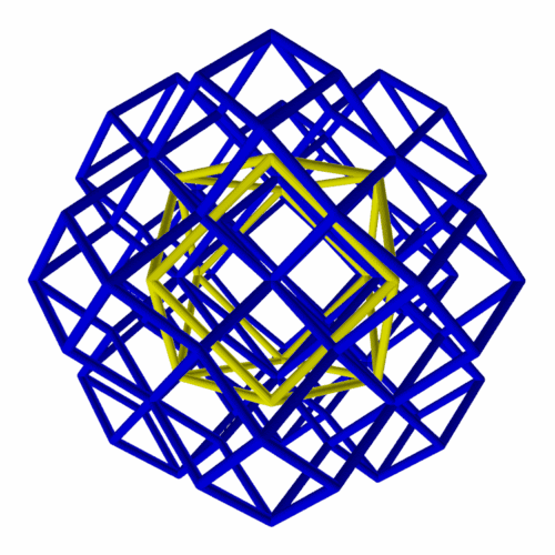 Visualization with Kirby Urner Cuboctahedron dual Rhombic Dodecahedron